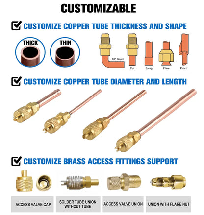 Pin Valve Hvac for Ac Service 1/4 All Size Available